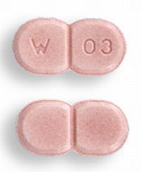 Pill W 03 Pink Figure eight-shape is Glimepiride