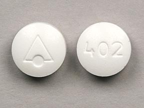 Pill 402 Logo White Round is Hyoscyamine Sulfate