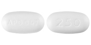 Pill APO 047 250 White Oval is Divalproex Sodium Delayed-Release