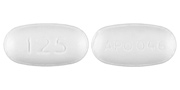 Pill APO 046 125 White Elliptical/Oval is Divalproex Sodium Delayed-Release