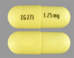 Pill IG 271 1.25mg Yellow Capsule/Oblong is Ramipril