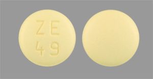 Pill ZE 49 Yellow Round is Dipyridamole
