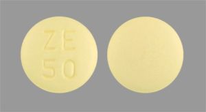 Pill ZE 50 Yellow Round is Dipyridamole