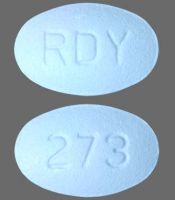 Pill RDY 273 Blue Elliptical/Oval is Naproxen Sodium