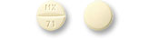 Pill MX 71 Yellow Round is Trazodone Hydrochloride