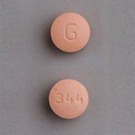 Pill G 344 Orange Round is Hydralazine Hydrochloride