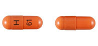 Pill H 61 Orange Capsule/Oblong is Stavudine