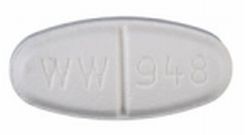 Pill WW 948 White Oval is Cefadroxil Monohydate