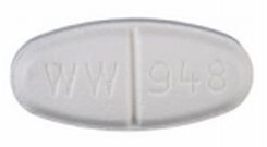 Pill WW 948 White Oval is Cefadroxil Monohydate