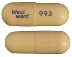 Pill West-ward 993 Yellow Capsule/Oblong is Gabapentin