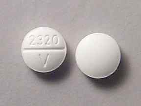 Pill 2320 V White Round is Belladonna Alk-Phenobarbital