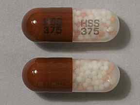 Pill HSS 375 HSS 375 Brown & Clear Capsule/Oblong is Hyoscyamine Sulfate CR