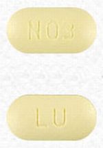 Pill LU N03 Yellow Capsule/Oblong is Pravastatin Sodium