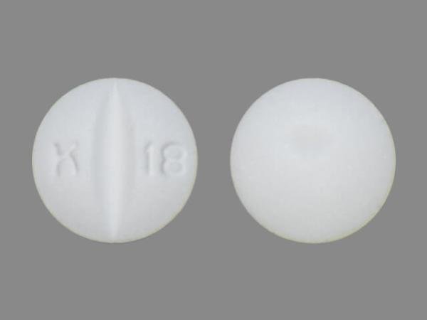 Pill K 18 White Round is Oxycodone Hydrochloride