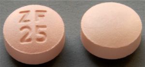 Pill ZF 25 Pink Round is Ropinirole Hydrochloride