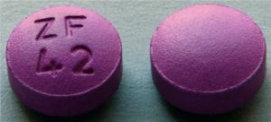 Pill ZF 42 Purple Round is Ropinirole Hydrochloride