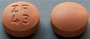 Pill ZF 43 Brown Round is Ropinirole Hydrochloride