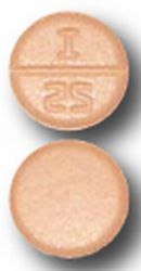Pill I 25 Orange Round is Hydrochlorothiazide