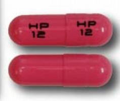 Pill HP 12 HP 12 Pink Capsule/Oblong is Propoxyphene Hydrochloride