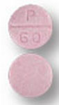 Propranolol hydrochloride 60 mg P 60