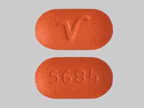 Pill 5684 V Brown Capsule-shape is Risperidone
