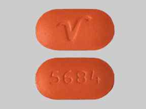 Pill 5684 V Brown Capsule/Oblong is Risperidone