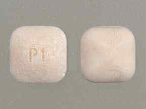 Pill P1 Peach Four-sided is Risperidone (Dispersible)