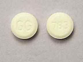 Pill 783 GG Yellow Round is Methylphenidate Hydrochloride