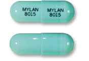 Pill MYLAN 8015 MYLAN 8015 Green Capsule-shape is Lansoprazole Delayed Release