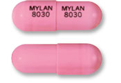 Pill MYLAN 8030 MYLAN 8030 Pink Capsule/Oblong is Lansoprazole Delayed Release