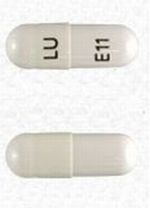 Pill LU E11 White Capsule/Oblong is Amlodipine Besylate and Benazepril Hydrochloride