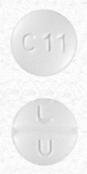 Pill L U C11 White Round is Perindopril Erbumine