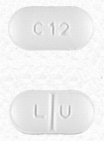 Pill L U C12 White Capsule-shape is Perindopril Erbumine