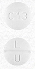 Pill L U C13 White Round is Perindopril Erbumine