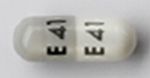 Pill E41 E41 Gray & White Capsule/Oblong is Galantamine Hydrobromide Extended Release