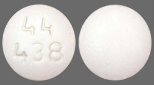 Pill 44 438 White Round is Ibuprofen (Dye Free)