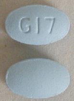 Light Blue Oval Pill 220