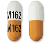 Pill M162 M162 White & Yellow Capsule-shape is Didanosine Delayed Release