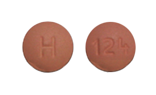 Pill H 124 Peach Round is Ropinirole Hydrochloride