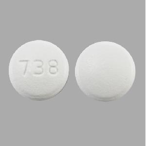 Pill 738 White Round is Bupropion Hydrochloride Extended-Release (SR)