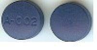 Pill A-002 is Urelle hyoscyamine sulfate 0.12 mg / methenamine 81 mg / methylene blue 10.8 mg / phenyl salicylate 32.4 mg / sodium phosphate monobasic 40.8 mg