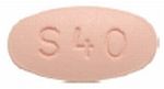 Pill M S 40 Pink Oval is Simvastatin