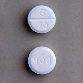 Pill G70 400 White Round is Theophylline Extended-Release