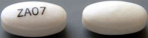 Pill ZA07 White Oval is Divalproex Sodium Delayed-Release 