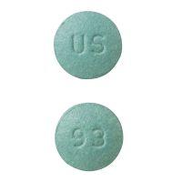 Pill US 93 Green Round is Losartan Potassium