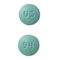 Pill US 94 Green Round is Losartan Potassium