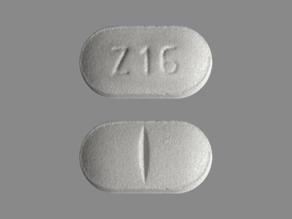 Pill Z16 White Capsule/Oblong is Losartan Potassium