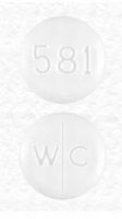Pill W C 581 White Round is Femcon Fe