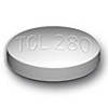 Pill TCL 280 White Elliptical/Oval is Dextromethorphan Hydrobromide and Guaifenesin