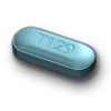 Pill T129 Blue Capsule/Oblong is Diphenhydramine Hydrochloride